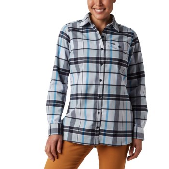 Columbia Overhemd Dames, Silver Ridge 2.0 Flannel Tunic Blauw, 09KZUGPJQ